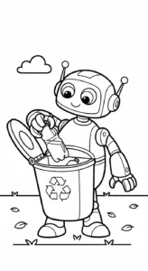 tải tranh tô màu robot cho bé