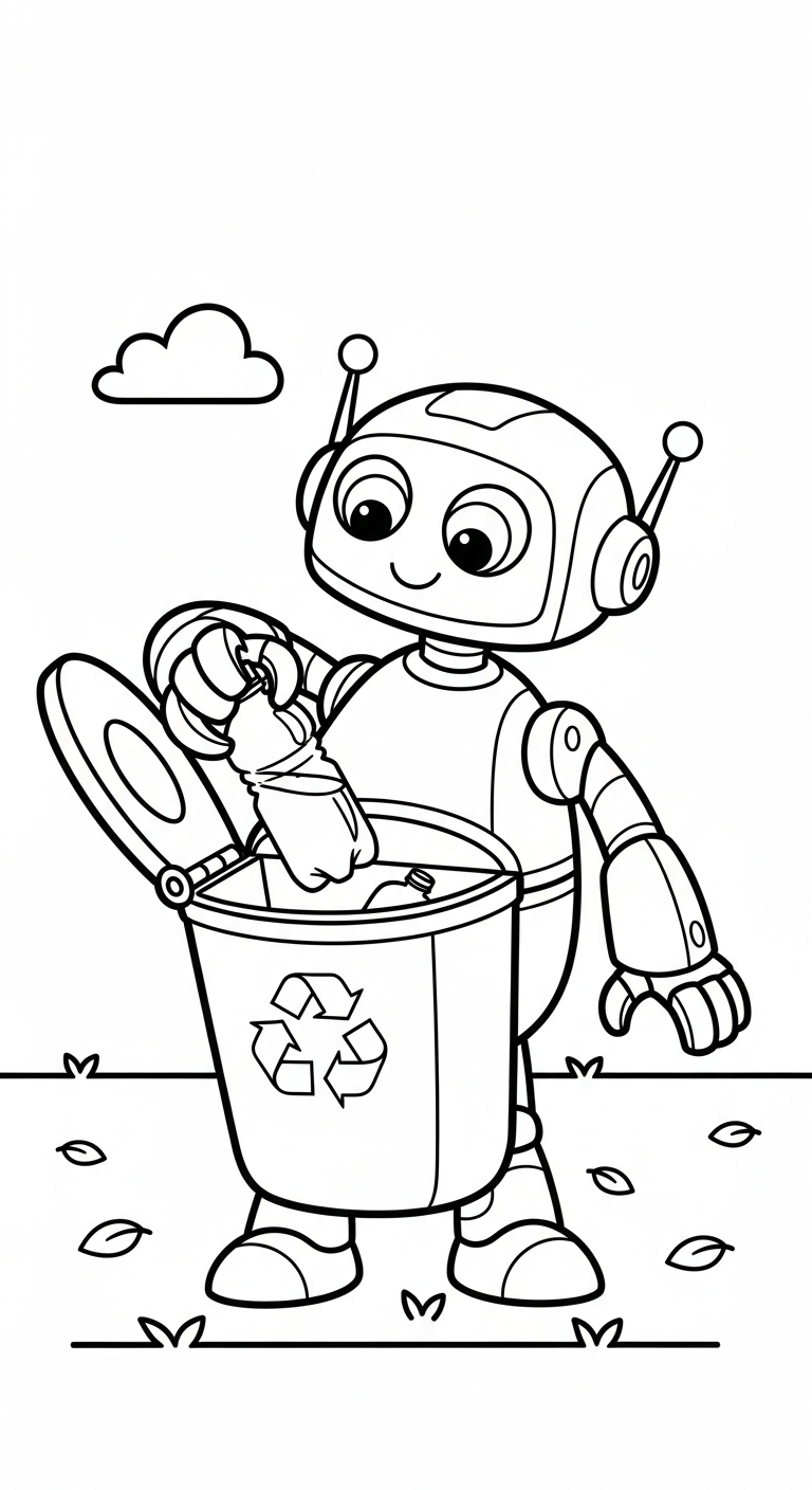 tải tranh tô màu robot cho bé