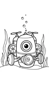 mẫu hình tô màu robot cho bé