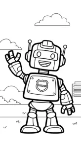 tranh tô màu robot tập tô