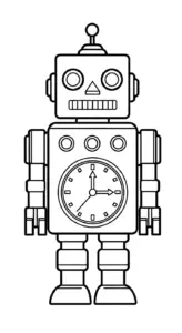 hình tô màu robot cho bé 4 tuổi