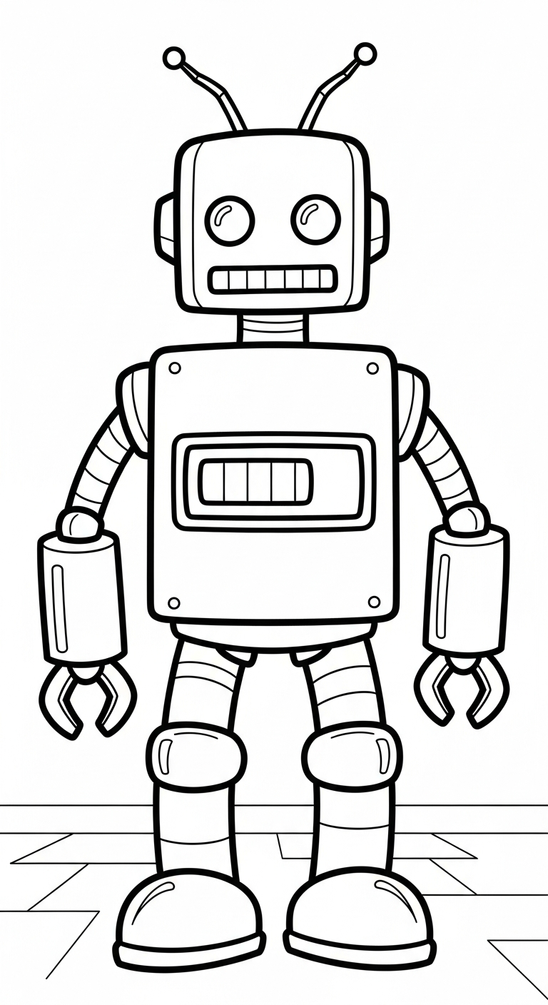 tải tranh tô màu robot pdf 1