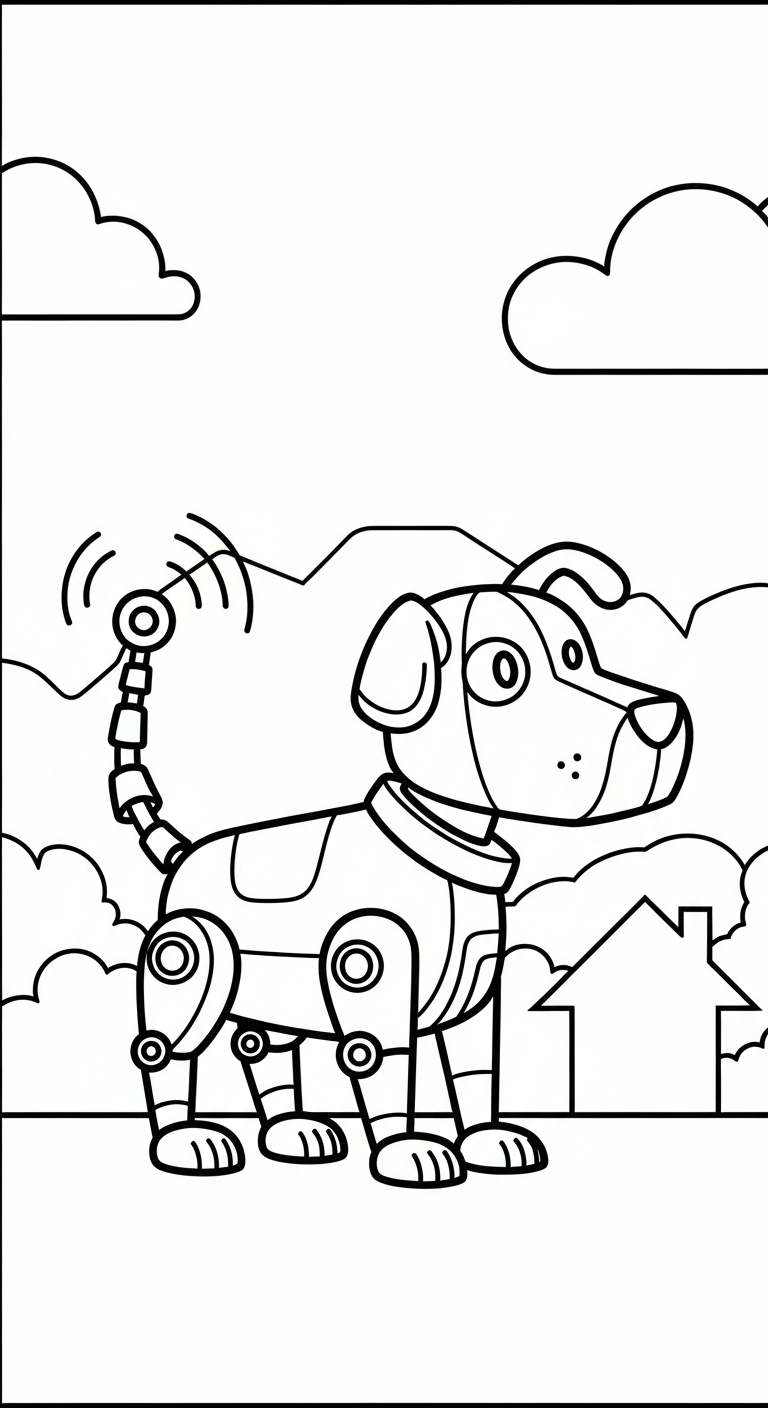 hình tô màu robot cho bé 6 tuổi