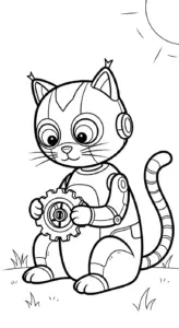 tranh tô màu robot cho bé 8 tuổi miễn phí