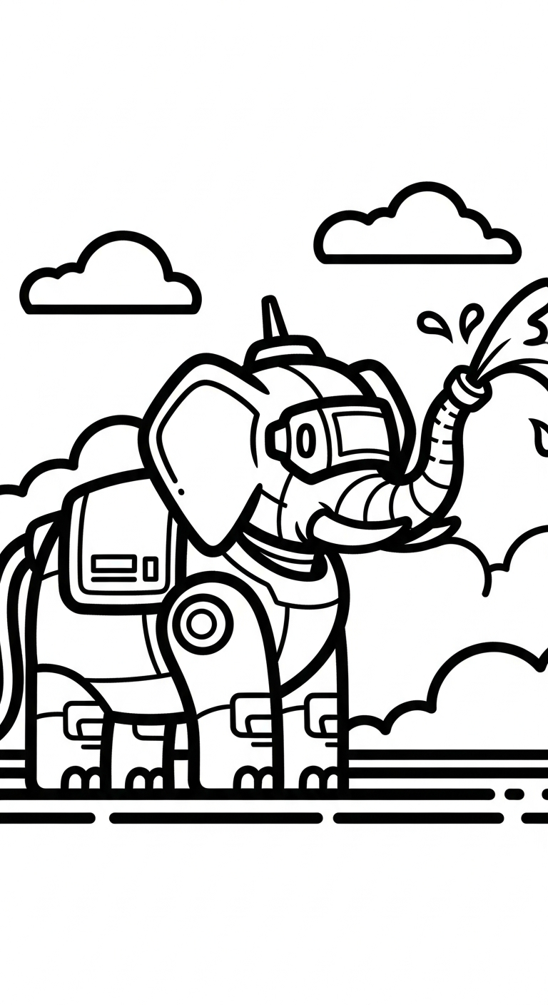 download hình tô màu robot cho bé