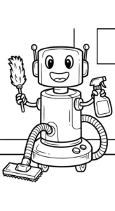 tải tranh tô màu robot cho bé