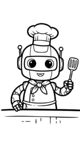 hình tô màu robot cho bé 7-8 tuổi