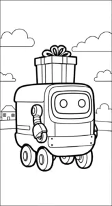 tranh tô màu robot cho bé 7 tuổi miễn phí