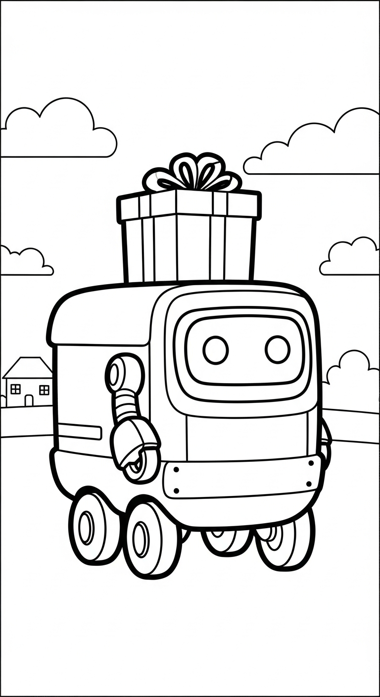 tranh tô màu robot cho bé 7 tuổi miễn phí