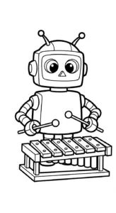 hình tô màu robot cho bé 4 tuổi