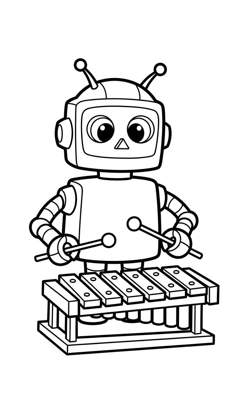 hình tô màu robot cho bé 4 tuổi 1