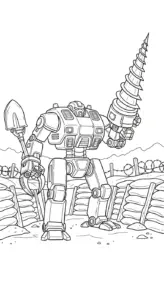 mẫu hình tô màu robot cho bé