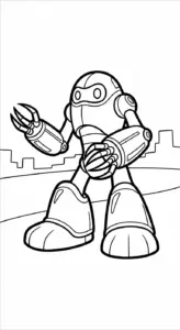 in tranh tô màu robot cho bé 7 tuổi