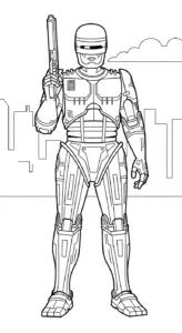 in tranh tô màu robot cho bé 7 tuổi
