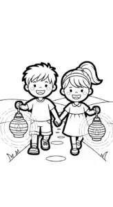 tranh tô màu trung thu miễn phí