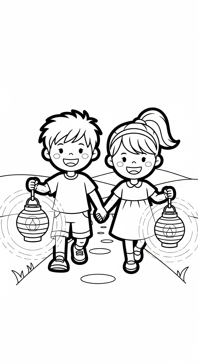 tranh tô màu trung thu miễn phí