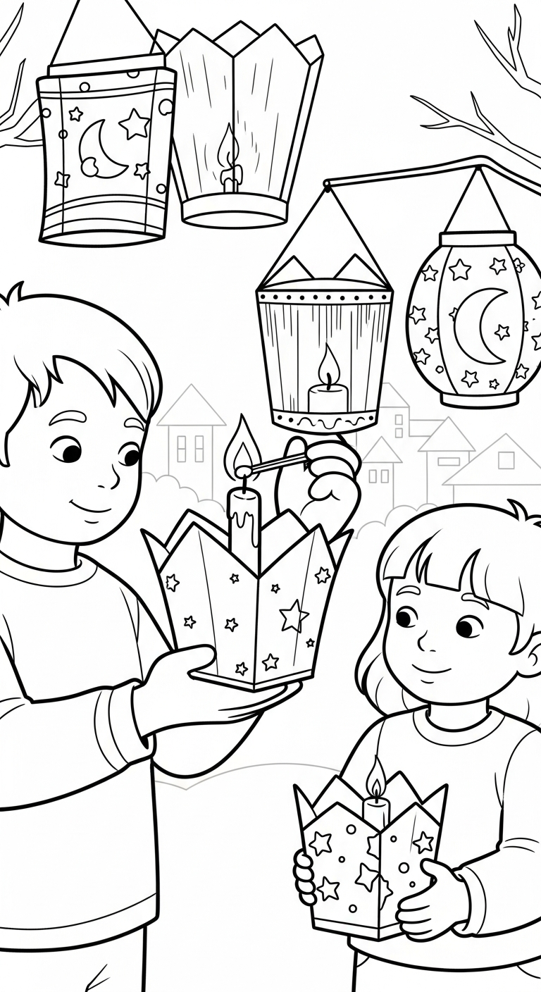 tranh tô màu trung thu cho trẻ em 1