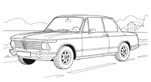 tranh tô màu xe BMW cho bé 8 tuổi miễn phí