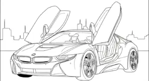 hình tô màu xe BMW tập tô