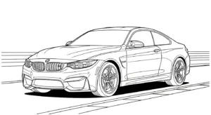 download hình tô màu xe BMW miễn phí