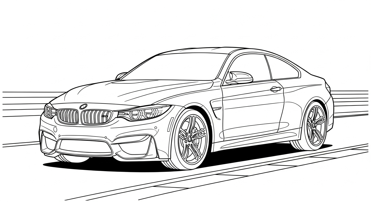 download hình tô màu xe BMW miễn phí