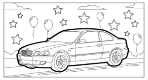download tranh tô màu xe BMW miễn phí