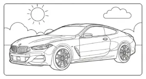 hình tô màu xe BMW in ngay