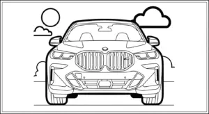 hình tô màu xe BMW cho bé 8 tuổi