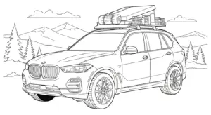 tải tranh tô màu xe BMW cho bé 6 tuổi