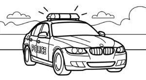hình tô màu xe BMW cho bé 6 tuổi miễn phí