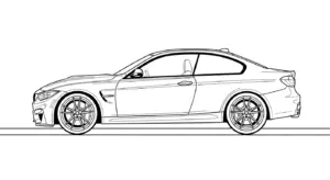 tranh tô màu xe BMW miễn phí