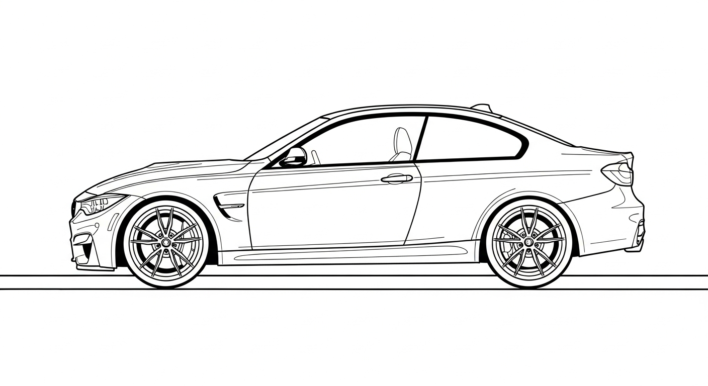tranh tô màu xe BMW miễn phí