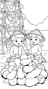 in tranh tô màu tranh tô màu cà tím cho bé 6 tuổi