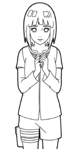in tranh tô màu Anime Girl cho bé 8 tuổi