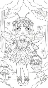 hình tô màu Anime Girl pdf