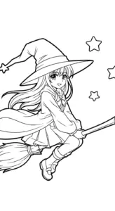 tải hình tô màu Anime Girl cho bé