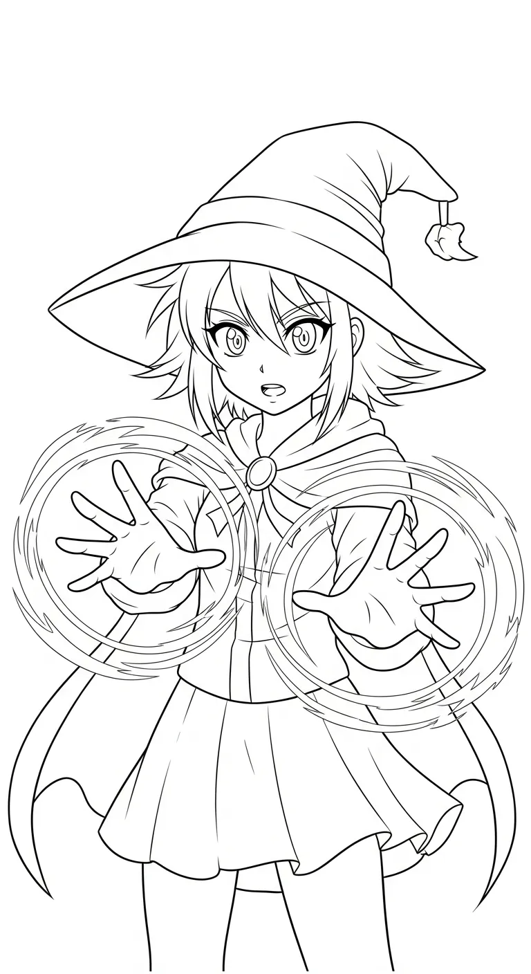 in tranh tô màu Anime Girl
