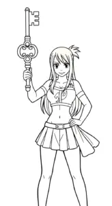 download tranh tô màu Anime Girl miễn phí