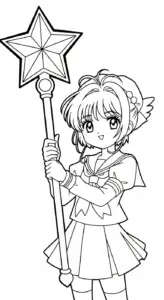 tranh tô màu Anime Girl tập tô