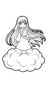 tải hình tô màu Anime Girl không mất tiền