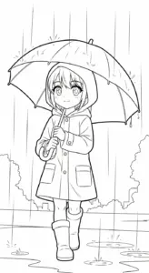 tải tranh tô màu Anime Girl miễn phí