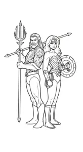 tải hình tô màu Aquaman cho bé 5 tuổi