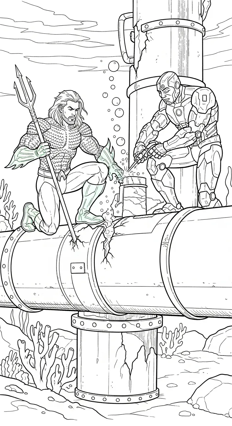 tải hình tô màu Aquaman cho bé 4 tuổi