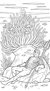 tải hình tô màu Aquaman pdf