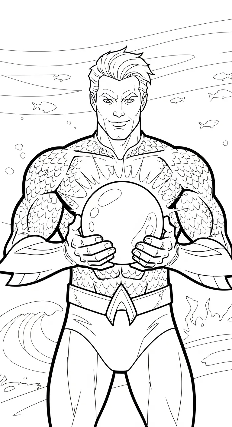 mẫu hình tô màu Aquaman cho bé