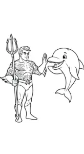 tranh tô màu Aquaman cho bé 6 tuổi