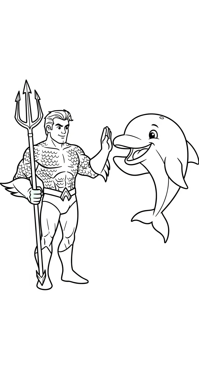tranh tô màu Aquaman cho bé 6 tuổi