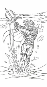 tải hình tô màu Aquaman cho bé 8 tuổi