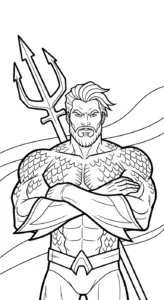 hình tô màu Aquaman pdf