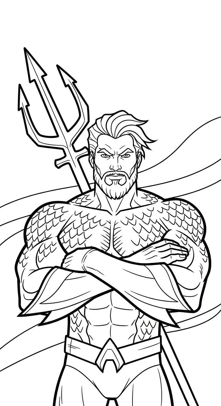hình tô màu Aquaman pdf